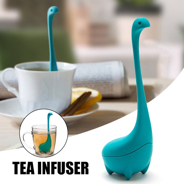 Baby Nessie Løsblad Te-Infuser Genanvendelig Silikon Te-Sigte Praktisk Te-Filter til Rejser Hjem Konto Purplish Red