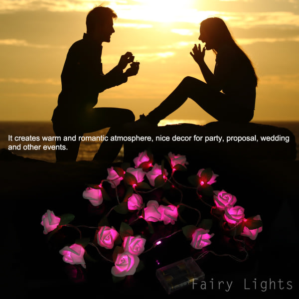 20LED Romantic Rose Fairy Lights Party Bröllopsförslag
