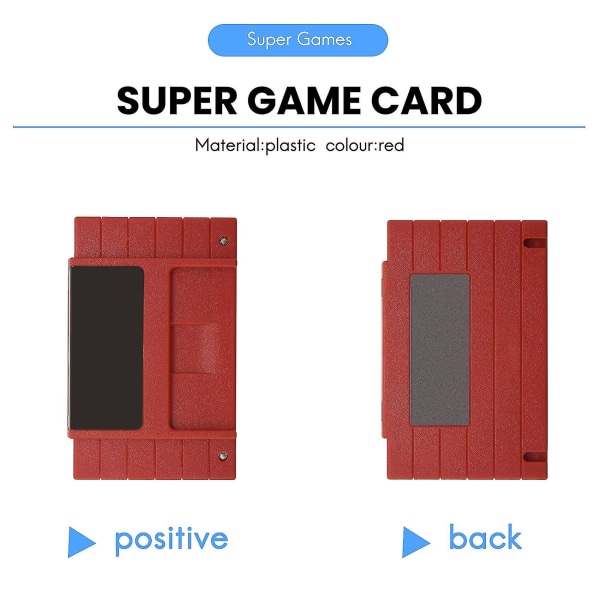 2024 Nytt för Sfc/snes Super Game Card Snes Game Card 100 i ett rött skal Snes
