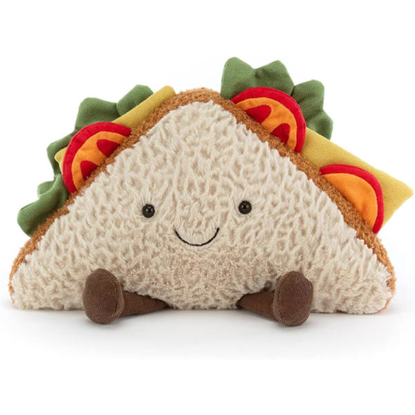 Jellycat Amuseables Sandwich Plysjdyr, 25 cm | Mat Plysj | Morsom Gaveidé