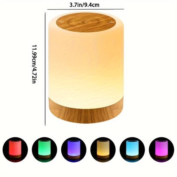 LED Touch Natlampe USB Opladning Dæmpbar Bordlampe Multi Farve Tilstand Timer Bærbar Sengekant Night Light