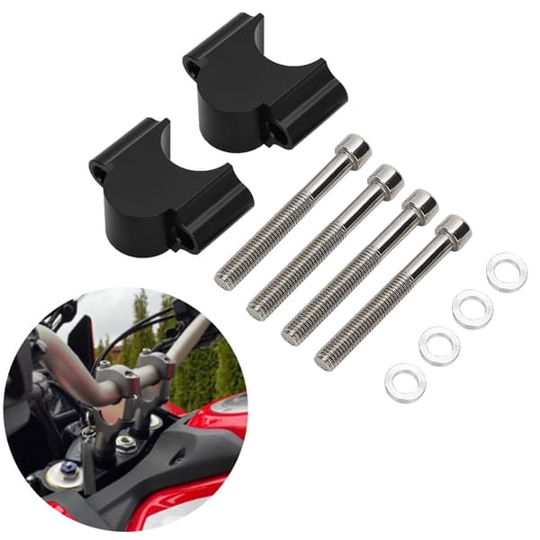 28mm Aluminum Handlebar Risers, Clamp Mount, 28MM Height Adapter for Motorcycle ATV