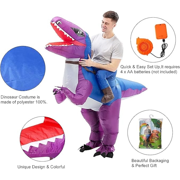 Oppustelig kostume til sjov festkostume Velegnet til voksne, oppustelig Halloween-kostume, Halloween-kostume