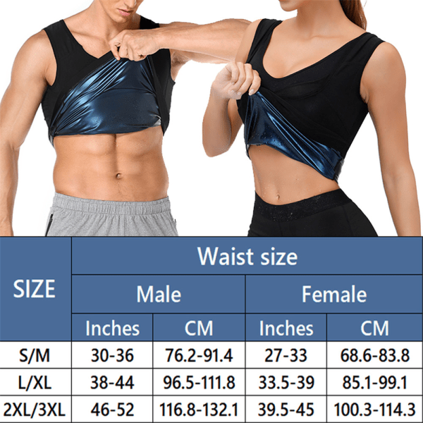 Svette Sauna Vest Body Shapers Vest DAME L-XL L-XL Women