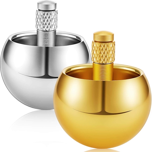 2 stk. Metalliske Spinn Topper Metalliske Flip Over Topper Barn Aluminium Topp Spinner Topp