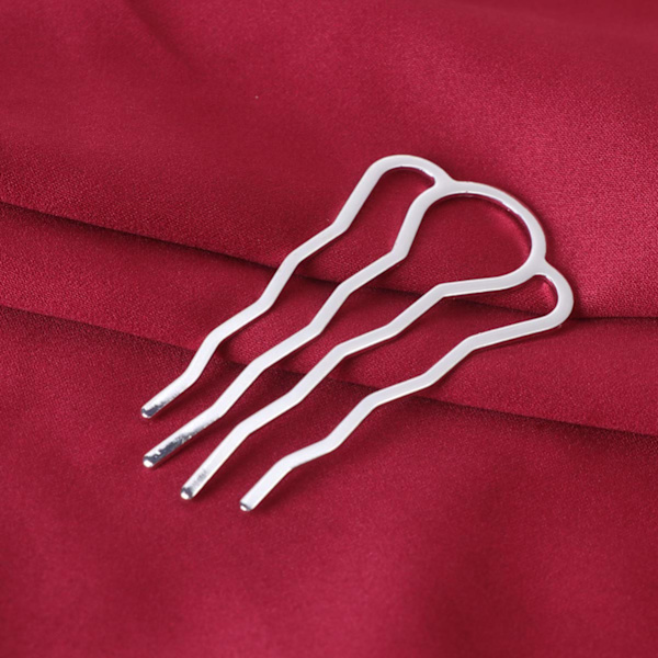 6 stk 4 tenner hårkammer pins metall sidekammer DIY hårnåler tilbehør for jenter kvinner langt hår