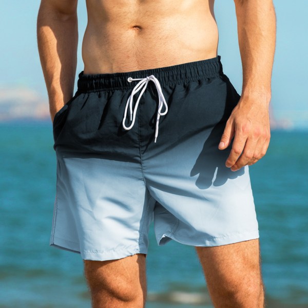Baddräkter för män, simshorts, badbyxor för män, snabbtorkande strandshorts, surfshorts med meshfoder Green
