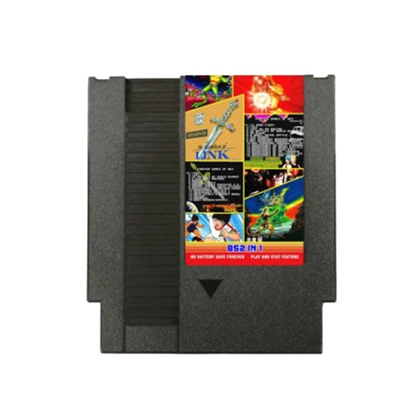 Forever GAMES OF NES 852-i-1 (405+447) spillkassett for NES-konsoll 1024MBit Flash-brikke i bruk-svart