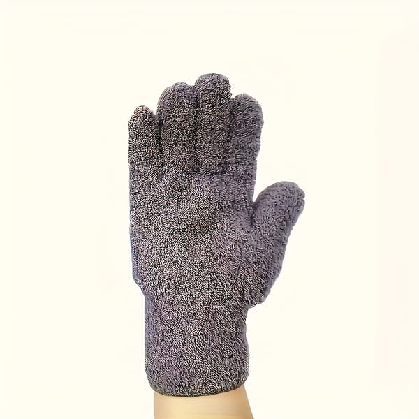 Mikrofiber Dammtorkarhandskar, Korallfleece-tyg, Elastiska & Andningsbara, 4 Färger Blue