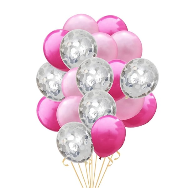 18 st Festdekorationsballonger med paljetter Konfetti Transparenta ballonger för bröllopsfödelsedagsfest (nr.4)