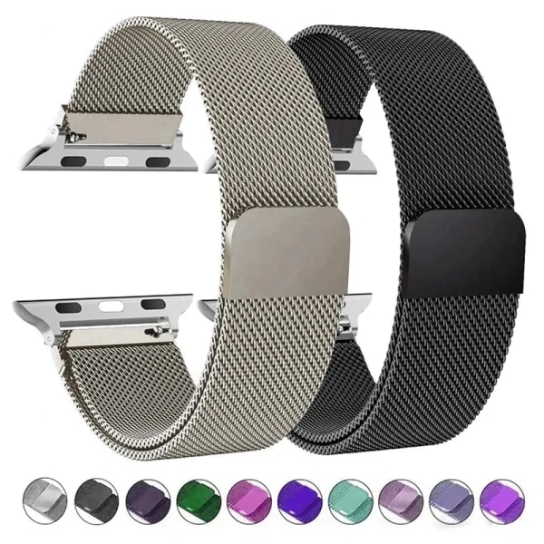 Milanese band För apple Watch band 44mm 40mm 45mm 49mm 41mm 38mm 42 44mm Armband iwatch Series 9 3 6 5 SE 7 8 Ultra 2 band silver