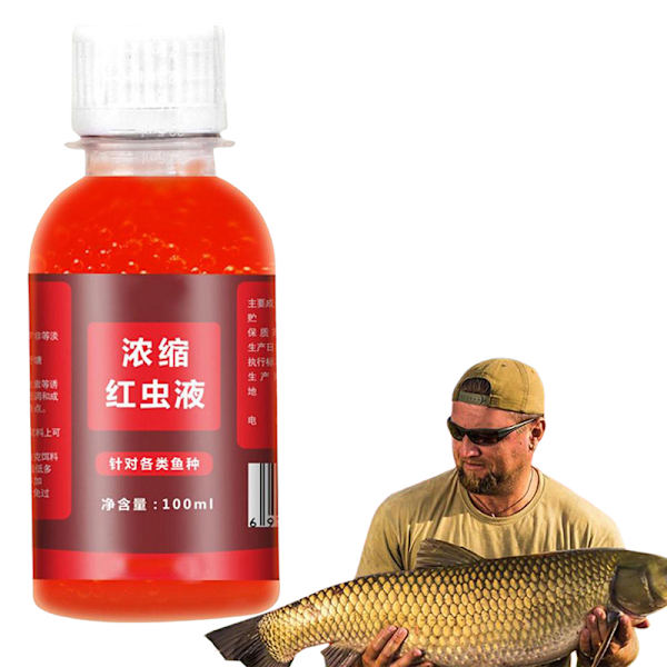 100ml Stark Fiskbete-koncentrat Röd Mask Flytande