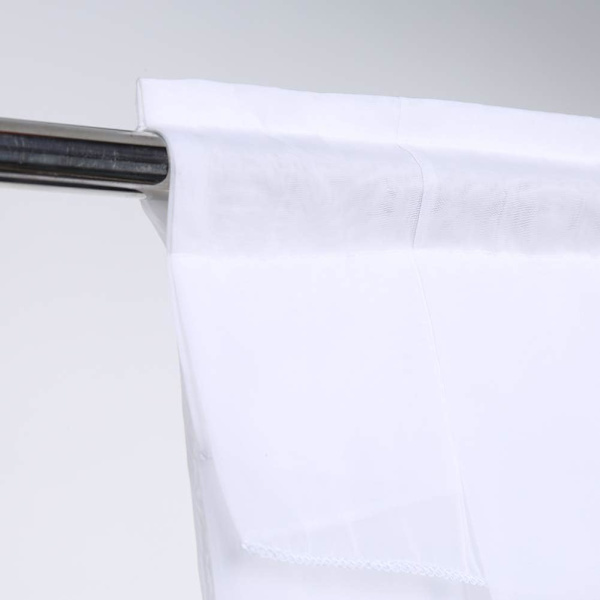 Kitchen Curtains (White, 120cm*145cm) Small Sheer Curtains