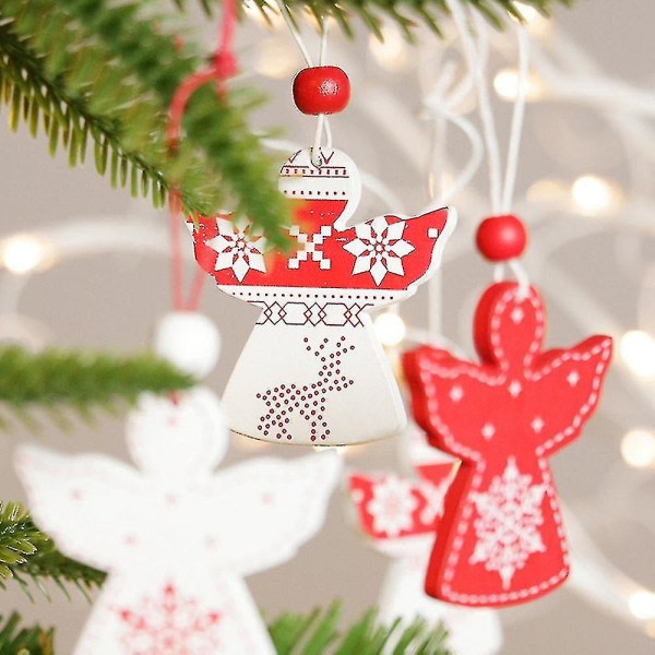 Juleanheng, dekor av treengler med elgmønster, B