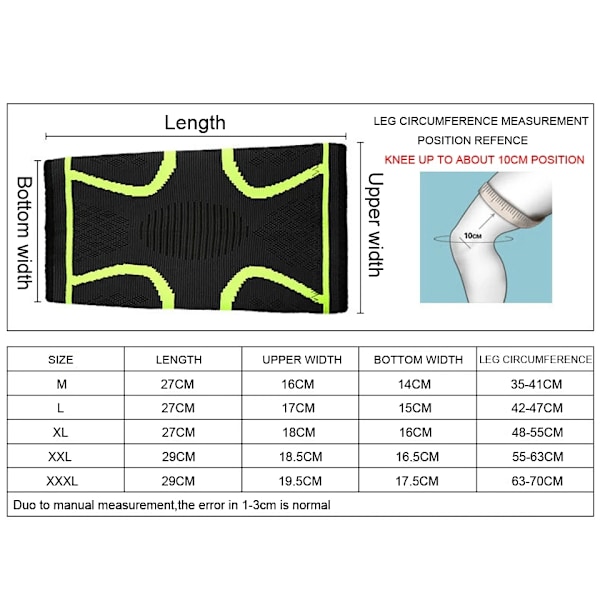 1. Fitness Løping Sykling Knebeskyttelse Sports Knebeskyttelse Appelsin-WELLNGS Appelsin Orange XL