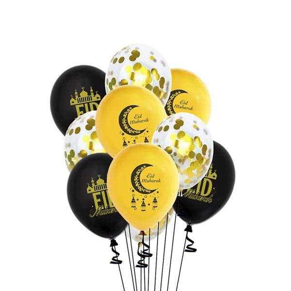 22 stk ballonger Eid Mubarak lateksballonger Valgfritt sett Eid diy lateksballonger(M)