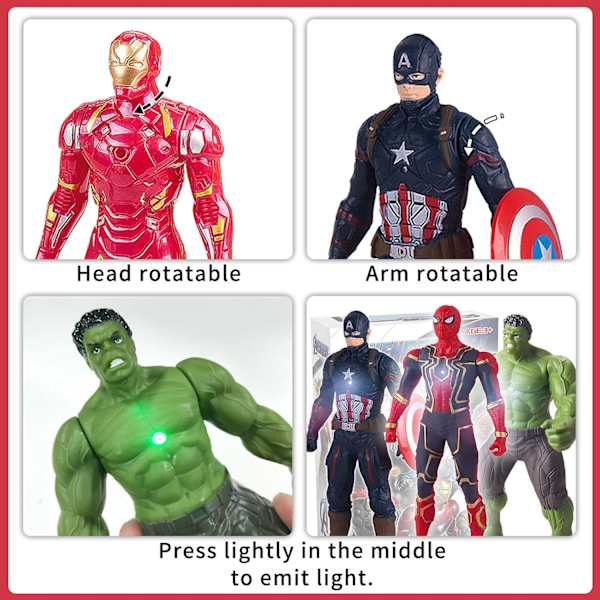 Iron Man Spider-Man Captain Marvel Captain America Thanos Hulk Avengers Hehkuvat hahmot Hulk
