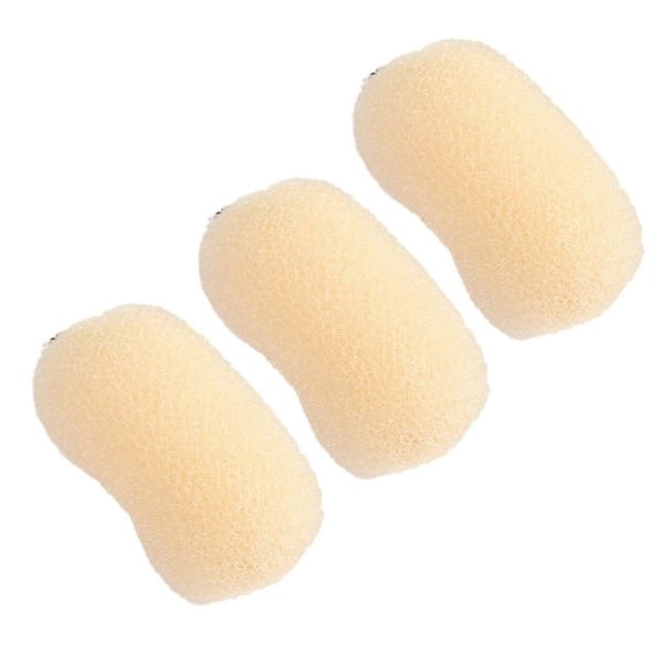 3 stk. Hæv håret hårnål Puffy Hair Pad BEIGE Beige