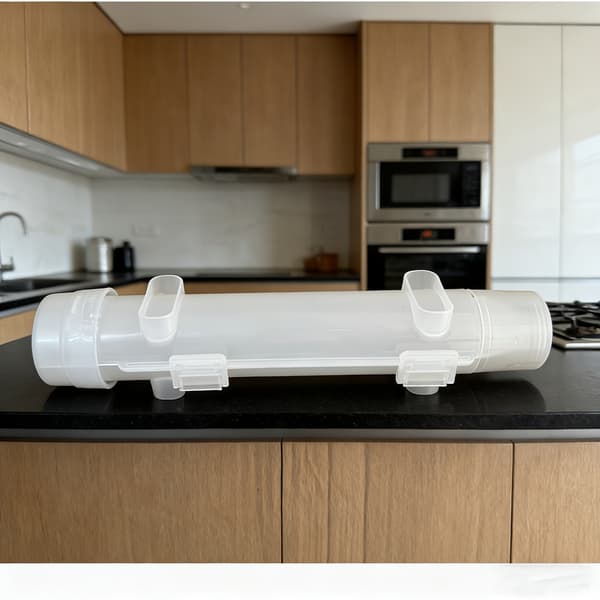 Quick Sushi Bazooka Japansk Rullet Risform, PP Materiale Vaskbar for Grønnsaker Kjøtt Tranparent white