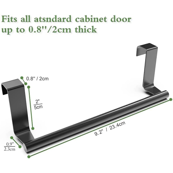 Köksskåp Handdukshållare, 9\" Professionell Över Skåp Handduksstång Rank, Universal Passform På Skåpdörrar,