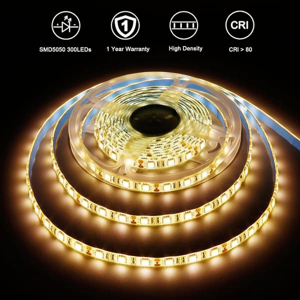 5m 120 LED-lysstripe med fleksibelt hus 3000K (varmhvit) Lav