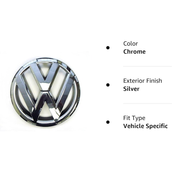 VW Front Grill Emblem Jetta Sedan 2011-2014 MK6