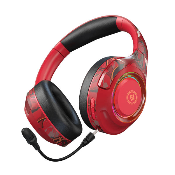 EL-A2 langattomat valaisevat Bluetooth kuulokkeet mikrofonilla pelaamista varten - (punainen)
