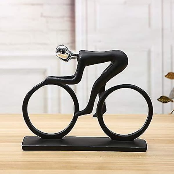 Resin Cyklist Ornament Kører Mand Skulptur Cyklist Skulptur Cykel Statue Cyklist Figur Hjem