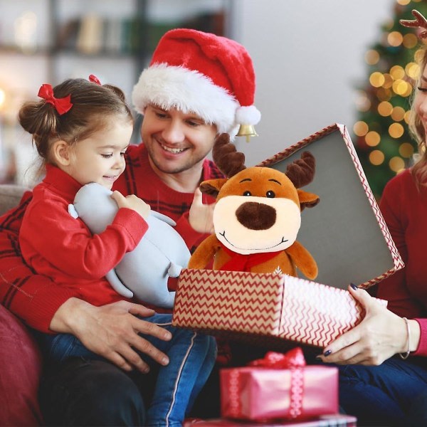 1 stk 23 cm plys julemandsdukke jul, snemand plyslegetøj, udstoppede elge, udstoppet julemand plyslegetøj, julefest fødselsdagsgaver til børn
