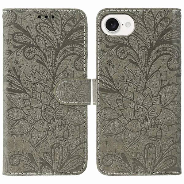 Etui til iPhone 16e Blondeblomster PU Læder Flip Pung Cover
