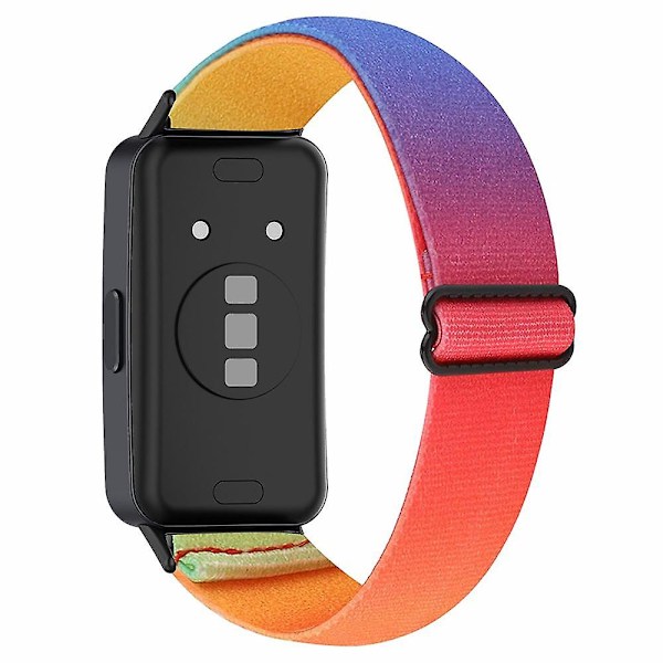 Armband för Huawei Band 8 i bohemisk stil, elastiskt nylonarmband för smartklocka, ersättningsarmband mångfärgat, Rainbo Multicolor, Rainbow Style H Huawei Band 8