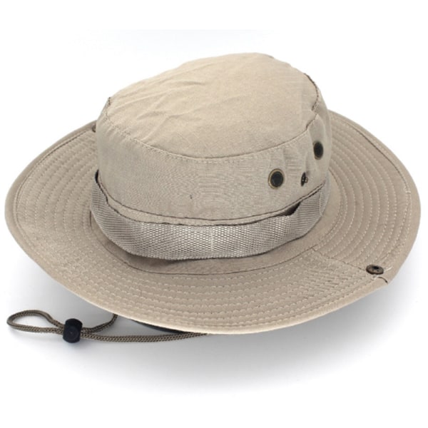 Menn Casual Beanies Wide Stripe Cap Militære Camo Hats Light Khaki - Solid