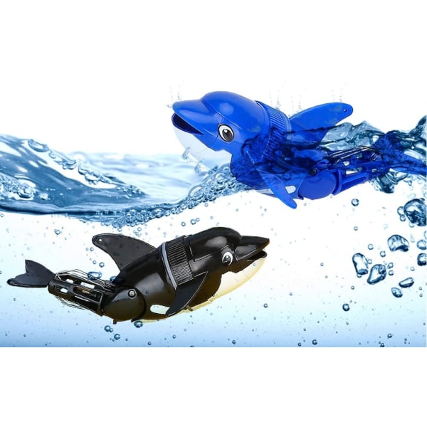 Elektrisk Rollover Dolphin Bath Toy, Badkar Rullande Fish Toy Tubmling