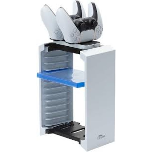 3-i-1 Spelkonsol Organiser, PS5 Tillbehörssats - 12 Skivor Universal Spellagringstorn