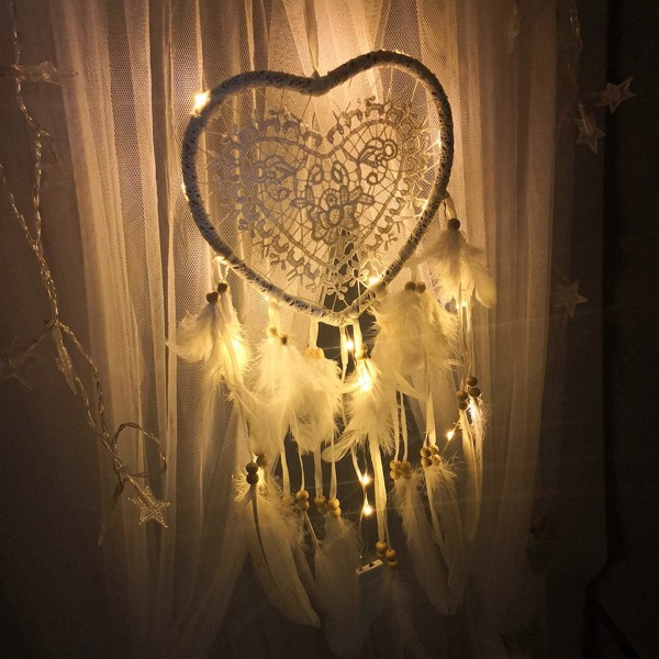 Fjærdreamcatcher, Fjærdreamcatcher med LED-lys,