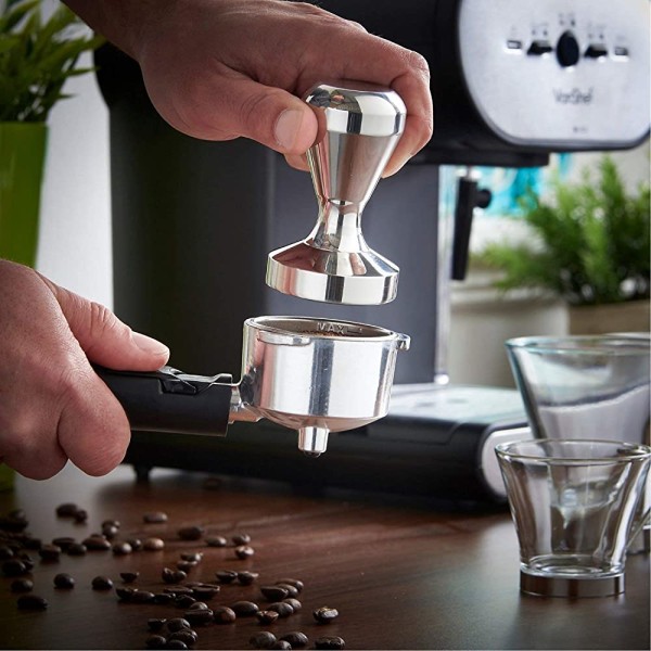 51 mm rustfrit stål kaffepresse, kaffepresser, espresso kaffetamper Køkkentilbehør med silikonepude