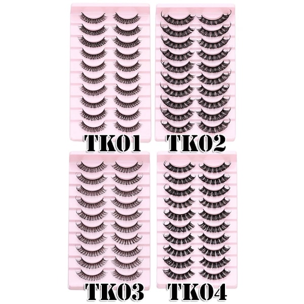 10 paria 3D Mink DD Curl Venäläisiä tekoripsiä TK03