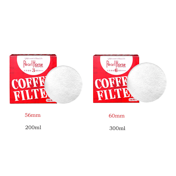 100 st Runda Kaffe Filterpapper Moka Pot Kaffe Maskin Filter 60mm
