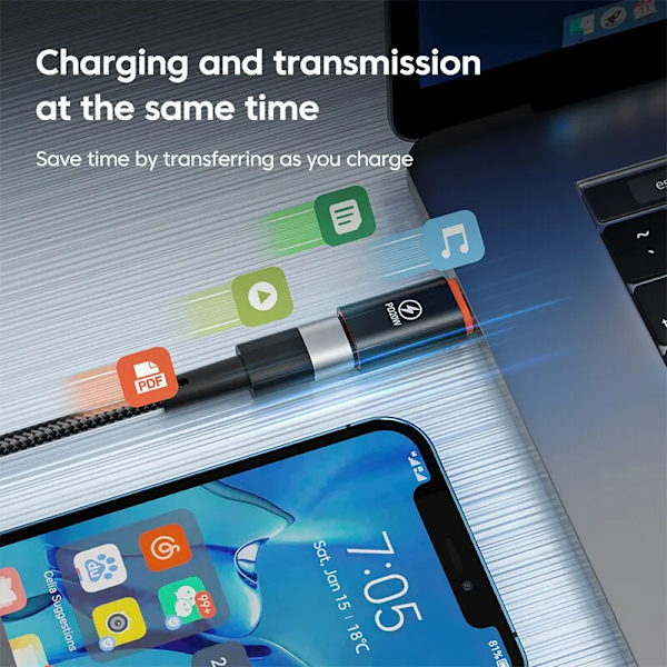 USB C til Lightning Adapter PD 20W 120W Hurtigopladning Lightning Han til Type C Adapter Til iPhone IOS til USB Type C Konverter 2PCS TypeC to ios