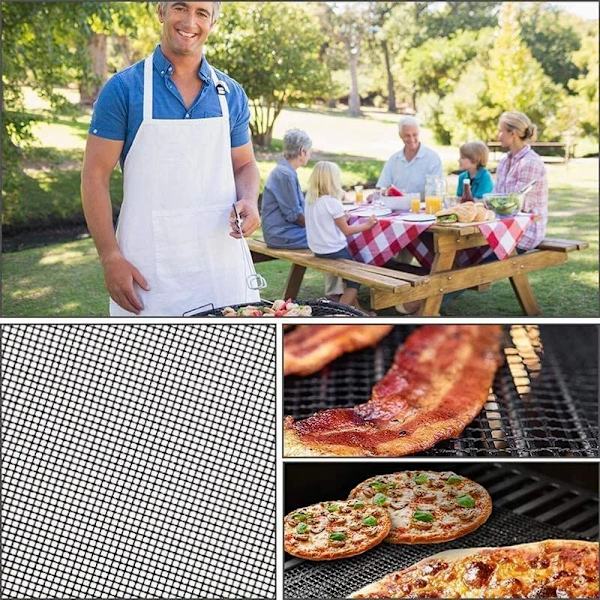 Grill Mesh Grill Tilbehør Non-stick BBQ Mesh Måtte 40x30cm