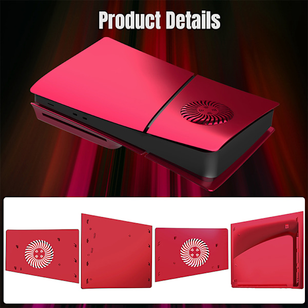 Deksel for PS5 Slim-konsollen, foran og bak Blue-Digital Version