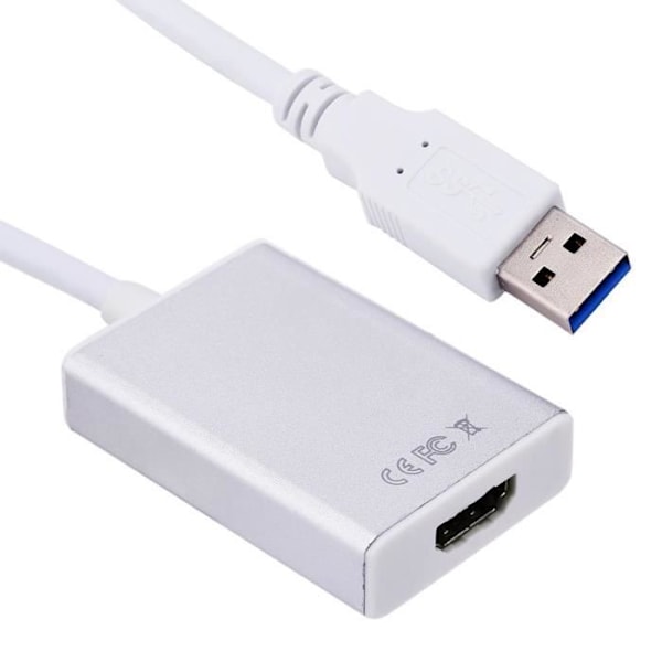 Grafikkort Adapter USB 3.0 til HDMI Konverterkabel for PC HD 1080p (Hvit)