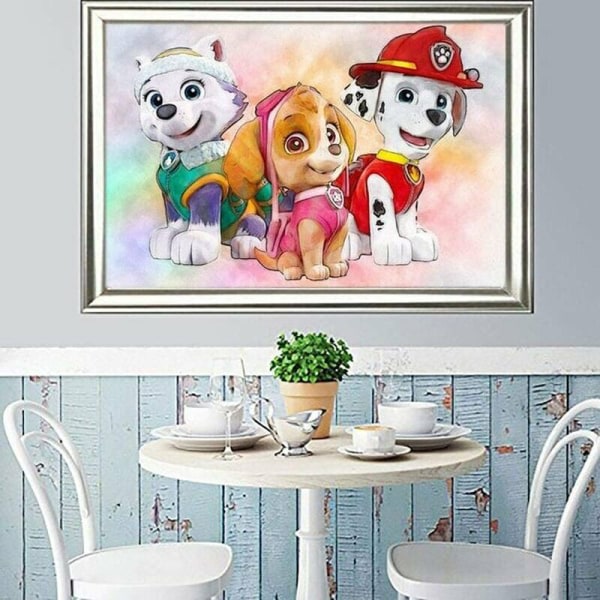 Paw Dog Patrol 5D Diamantmaleri Fuld Drill Crystal Rhinestone Broderi Korssting Håndværk Vægindretning