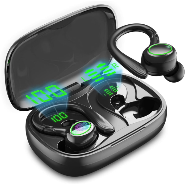 Trådløse øretelefoner, 60H afspilning Bluetooth 5.3 hovedtelefoner, støjreducerende trådløse hovedtelefoner