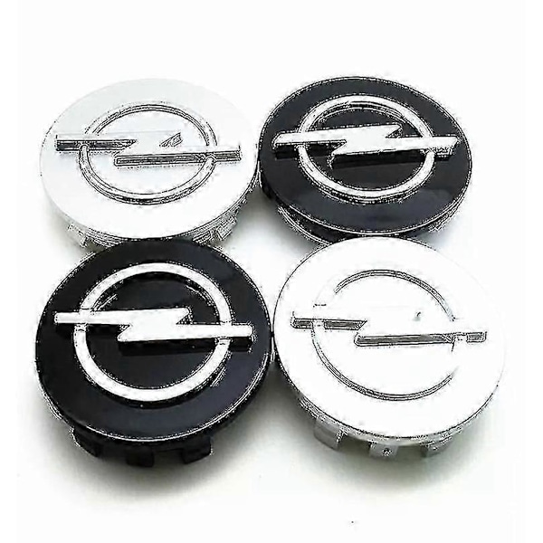 4kpl Opel 56mm 59mm 60mm 64mm 68mm Auton Pyörän Keskikupit Musta Hopea Vanteiden Suojus Auto Logo Merkki Emblem Osat Lisätarvikkeet Pyörännavat 4pcs 68mm Black