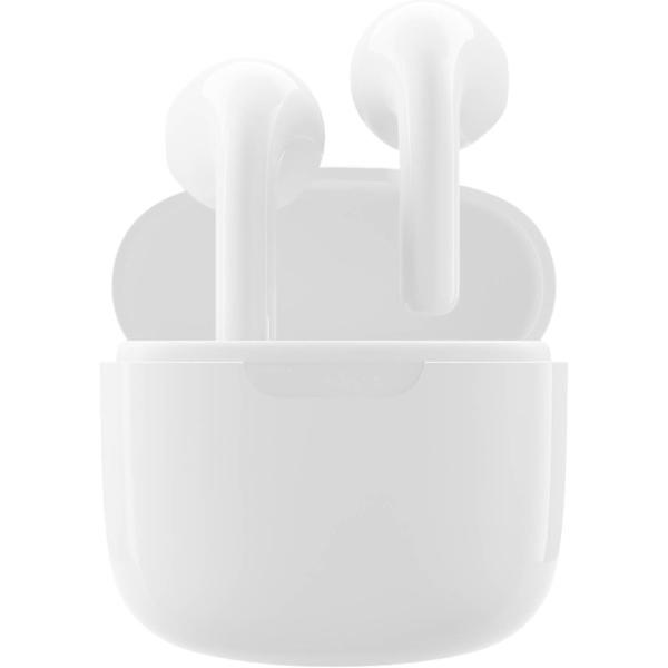 Øretelefoner, Trådløse Bluetooth-ørepropper, 25 timers spilletid USB C TWS innebygd støykansellering white