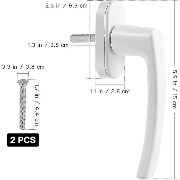 Pvc dør- og vinduesgreb, hvid Ty-XinHan