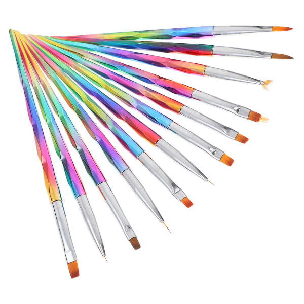 12 stk Nail Art Pen pensel Profesjonell manikyr tegnepenn Salon Skjønnhetsutstyr (18x0,5 cm)