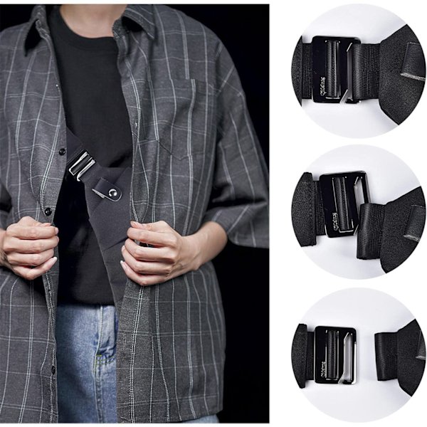 Multi-lomme brysttaske til mænd, tyverisikre skuldertasker til mænd, slynge crossbody skuldertaske til mænd, lille til udendørs rejser, vandreture og jogging