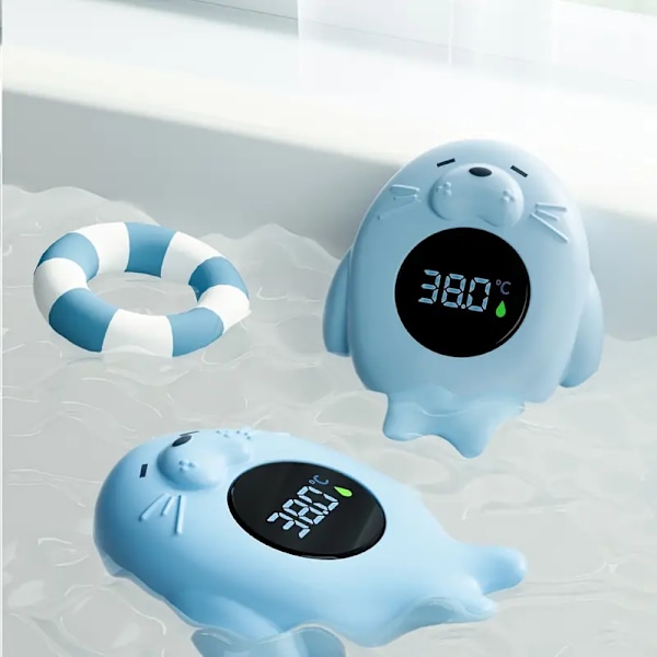 Baderomstermometer for barn - digitalt flytende sikkerhetstermometer for badekar, automatisk på/av